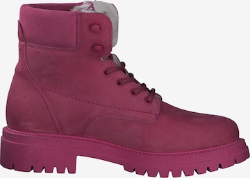 TAMARIS Lace-Up Ankle Boots in Pink