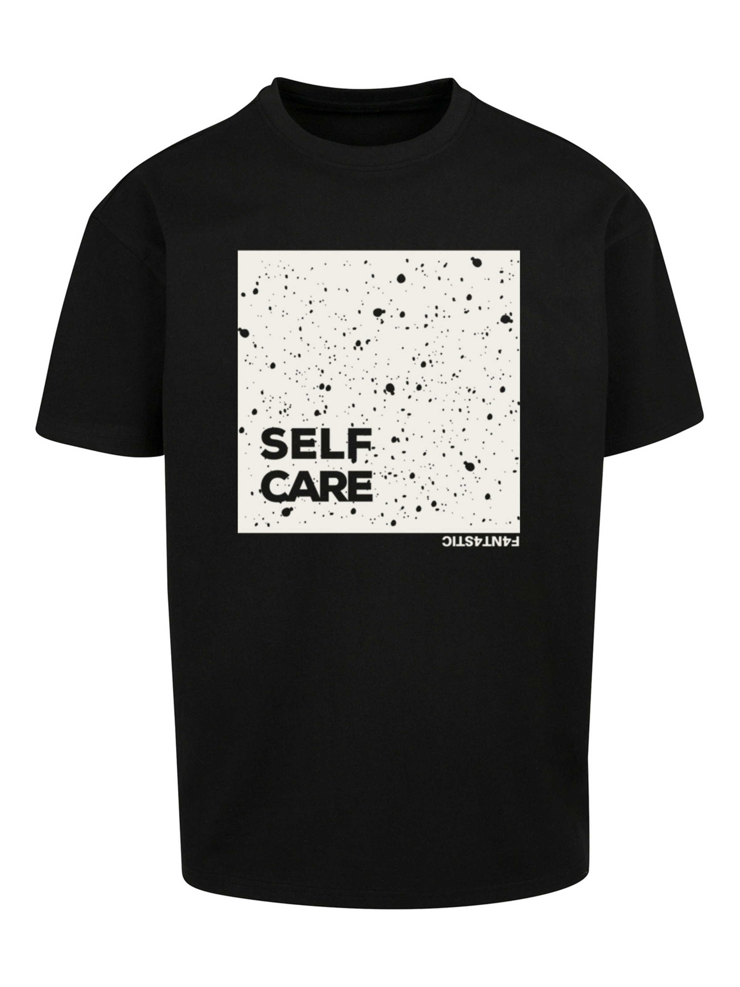 T-Shirt 'SELF CARE' F4NT4STIC en noir : devant