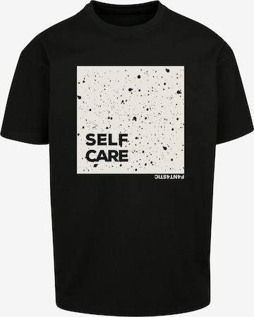 T-Shirt 'SELF CARE' F4NT4STIC en noir : devant
