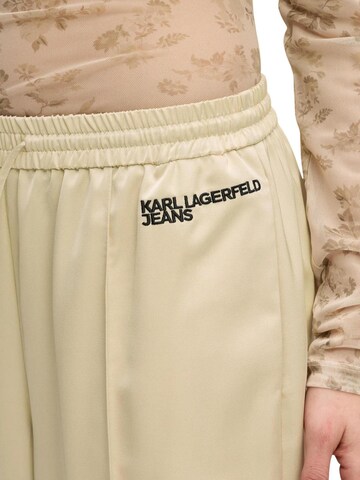 KARL LAGERFELD JEANS Wide leg Sports trousers in Beige
