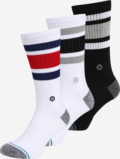 Stance Sports socks in mottled grey / Fire red / Black / White, Item view