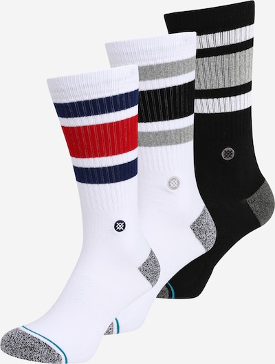 Stance Sports socks in mottled grey / Fire red / Black / White, Item view