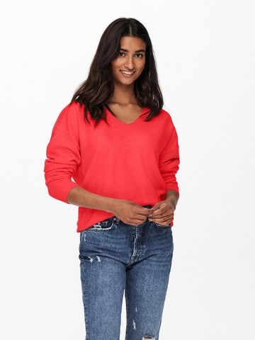 Pull-over 'RICA' ONLY en rouge : devant