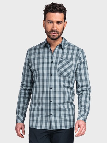 Schöffel Regular fit Functioneel overhemd 'Sobra' in Blauw: voorkant