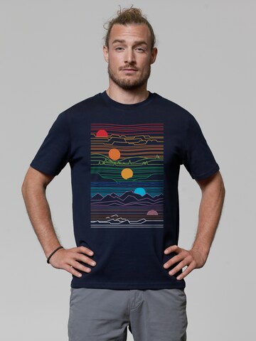 T-Shirt ' Sun And Moon ' Watapparel en bleu : devant