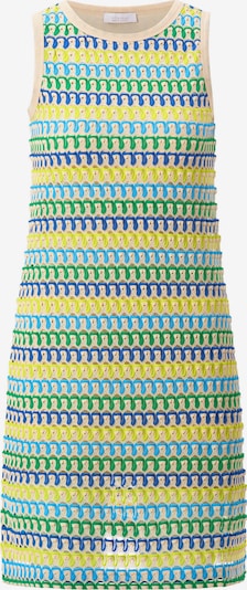 Rich & Royal Strickkleid in blau / cyanblau / gelb / stone / grün, Produktansicht