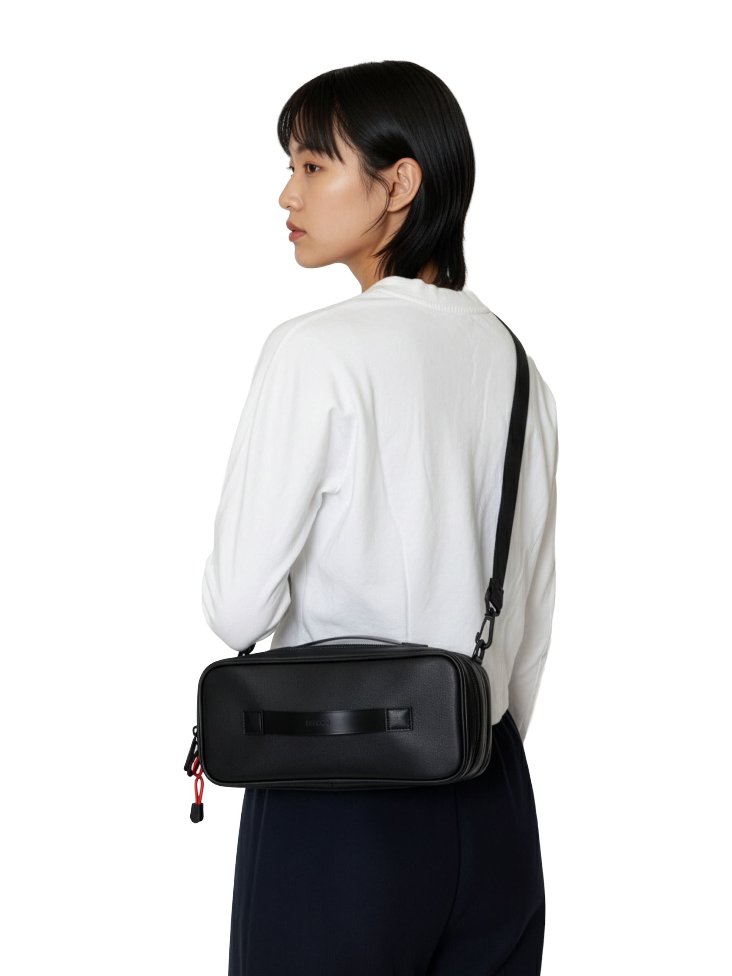 KIWEE Umhängetasche 'KIWEE Sandwich'‌‌‌ in Schwarz: Vorderseite