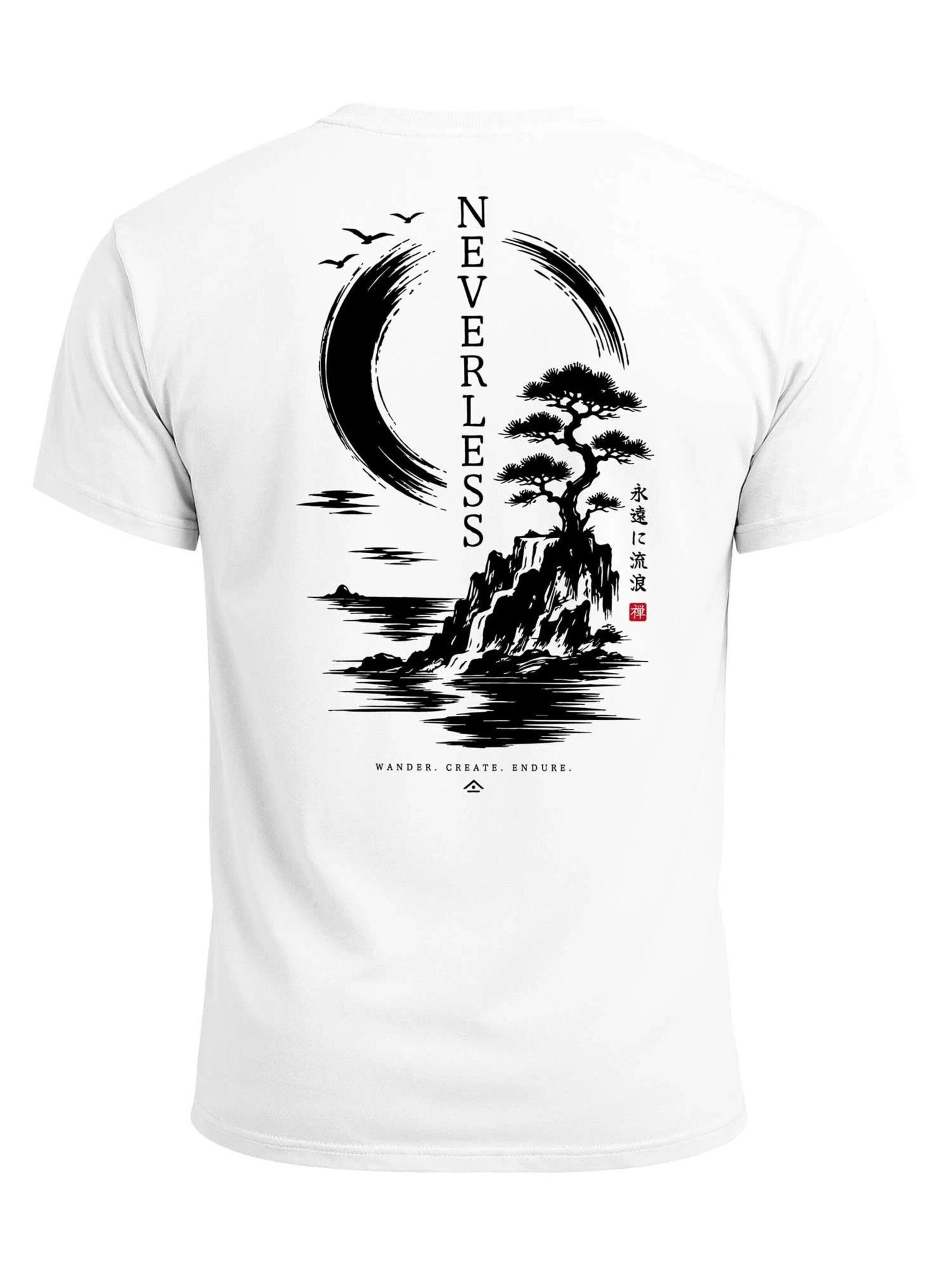 Neverless Shirt 'Spirit of Japan' in White: front