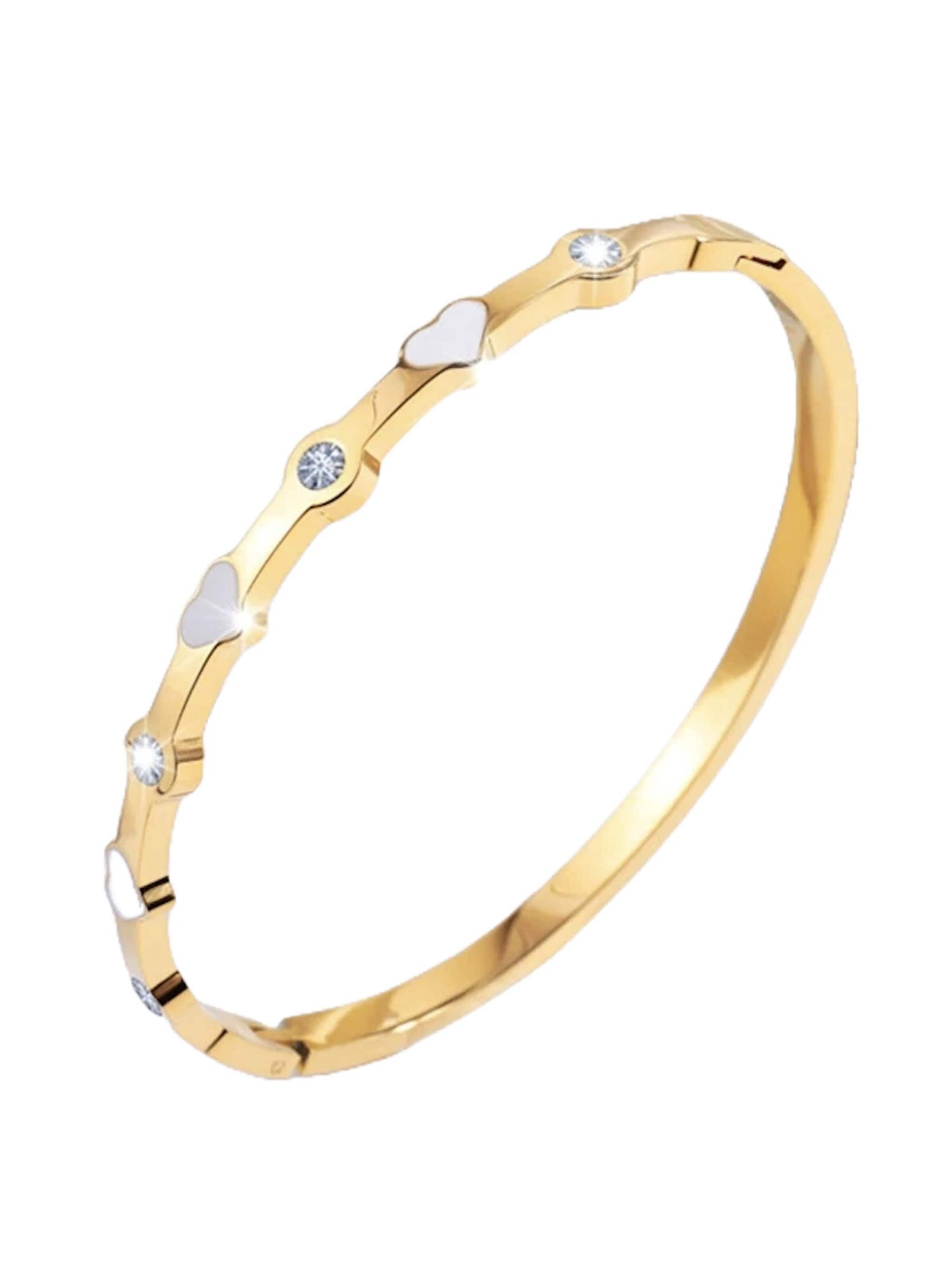 Cala Rose Bracelet 'CANDY HEARTS' in White: front