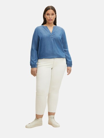 Tom Tailor Women + Bluse in Blau