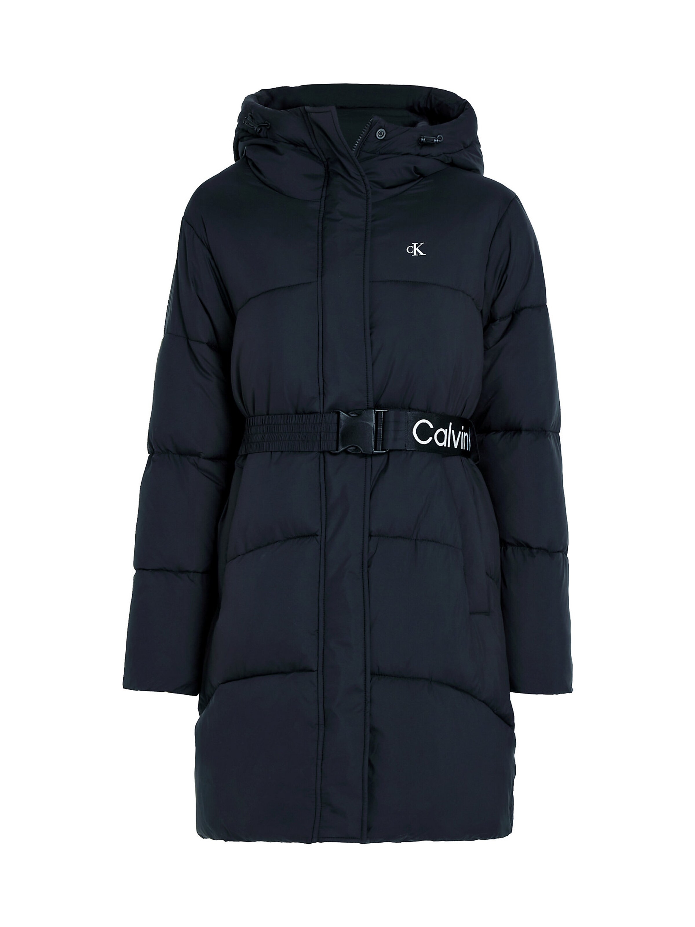 Calvin Klein Jeans Χειμερινό παλτό σε μαύρο: μπροστά