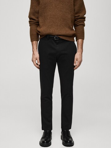 MANGO MAN Tapered Hose 'Prato' in Schwarz: Vorderseite