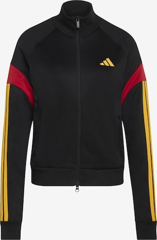 Bluză cu fermoar sport 'HER' de la ADIDAS SPORTSWEAR pe negru: față