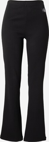 Calvin Klein Jeans Flared Trousers in Black: front