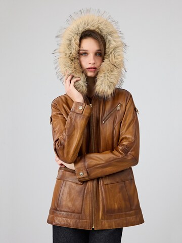 Derimod Between-season jacket 'Donatella' in Brown