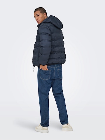 Giacca invernale 'ONSUNION' di Only & Sons in blu