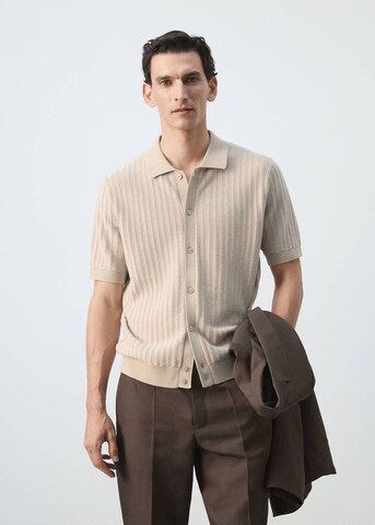 MANGO MAN Regular Fit Hemd 'Hondina' in Beige
