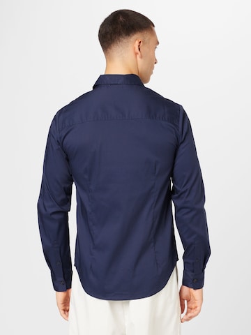 ABOUT YOU Regular fit Button Up Shirt 'Frederik' in Blue