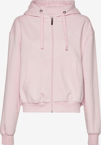 Karl Kani Sweatvest 'Essential' in Roze: voorkant