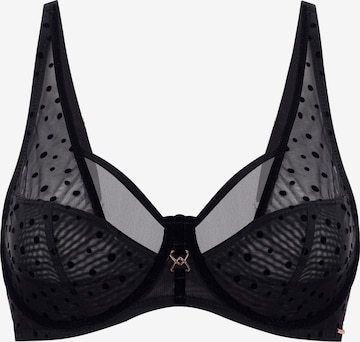 Marc & André Triangle Bra 'SCANDALE' in Black: front