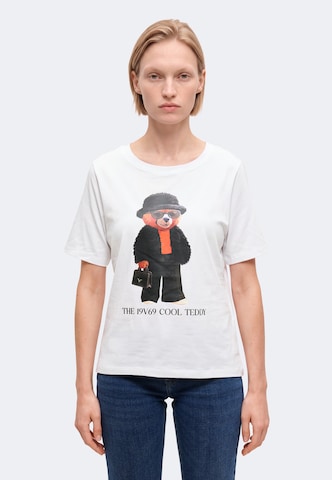 19V69 ITALIA Oversized shirt 'Bellara Cool Teddy' in Wit: voorkant