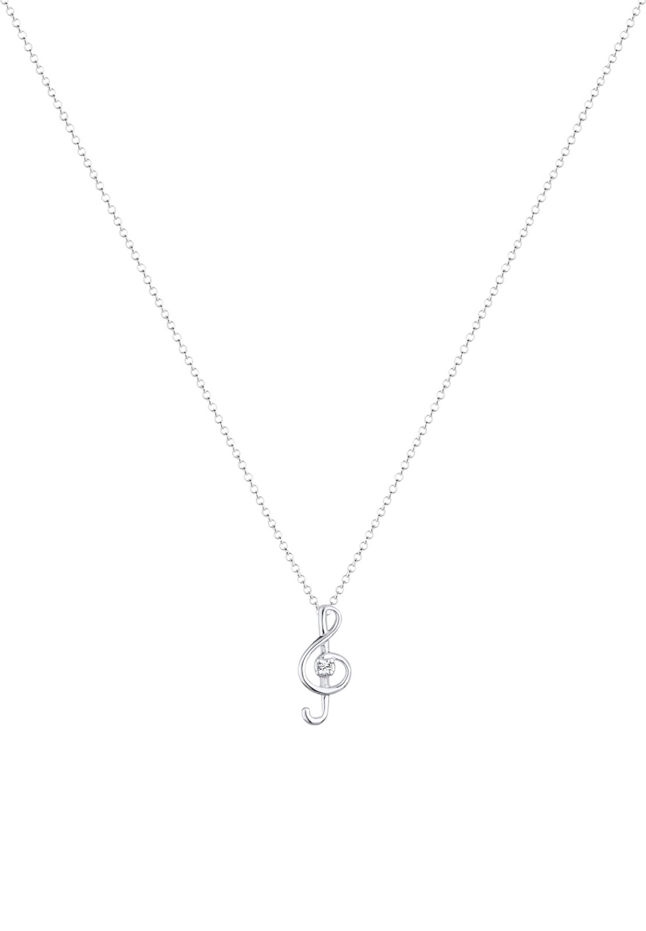 ELLI Halskette 'NOTENSCHLÜSSEL' in Weiß