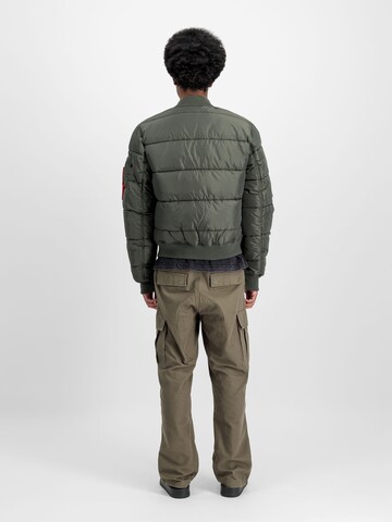 ALPHA INDUSTRIES Between-Season Jacket 'MA-1 Puffer' in Green