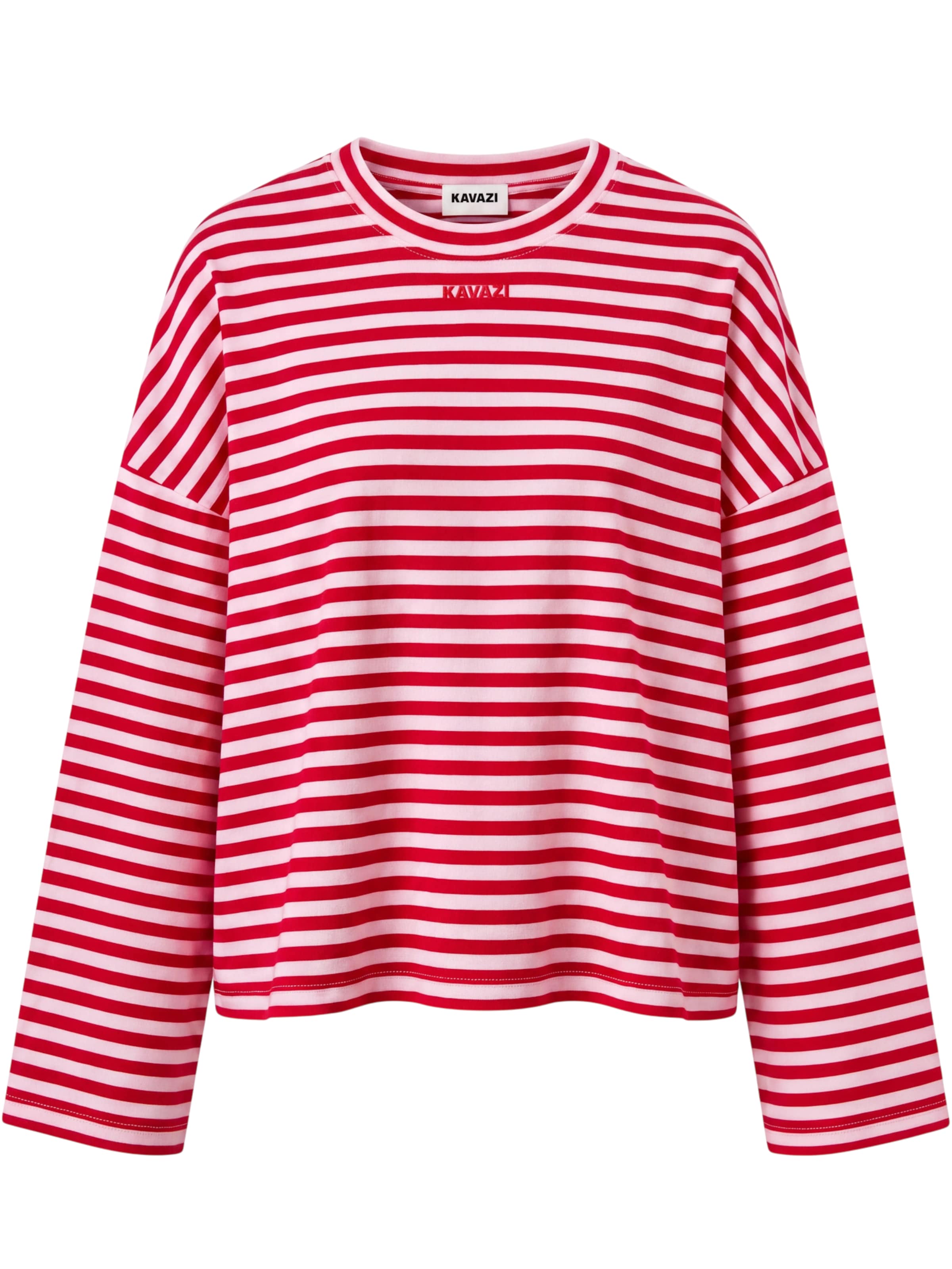KAVAZI T-shirt i XS i röd / vit, Produktvy