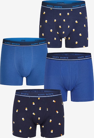 Happy Shorts - Boxers ' Fan Print Sets ' em azul: frente