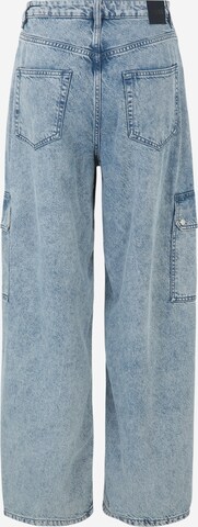 BOSS Wide leg Cargojeans in Blauw