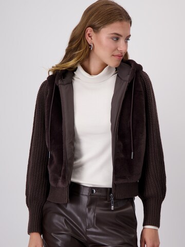 monari Gebreid vest in Bruin