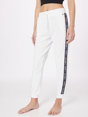 Tapered Pantaloni di Tommy Hilfiger Underwear in bianco: frontale