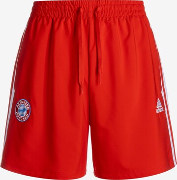 ADIDAS SPORTSWEAR Regular Workout Pants 'FC Bayern München' in Red: front