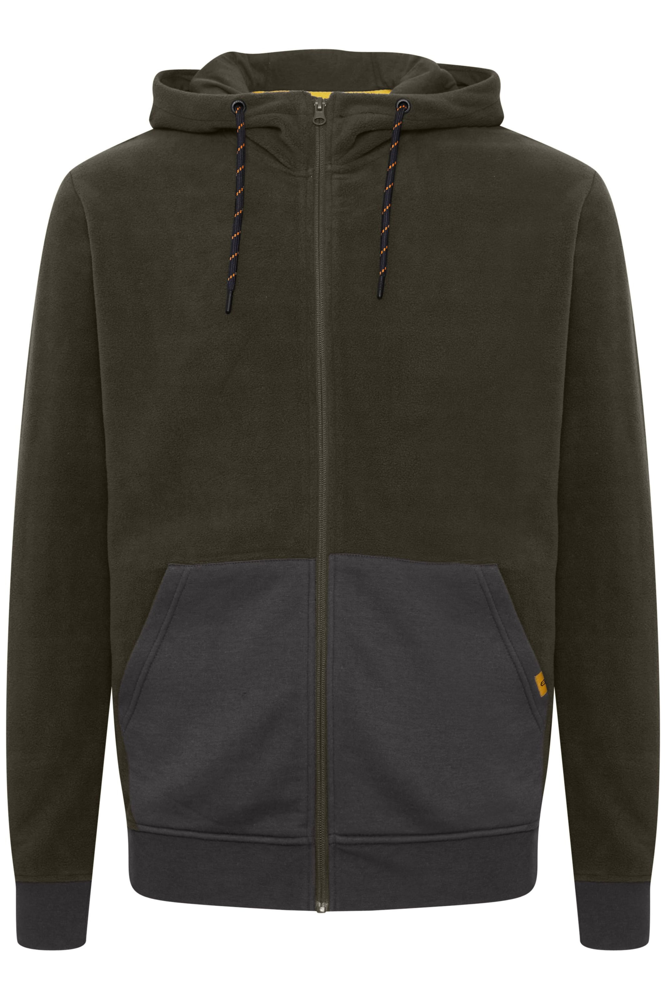 INDICODE JEANS Fleece jas 'Lando' in Grijs: voorkant