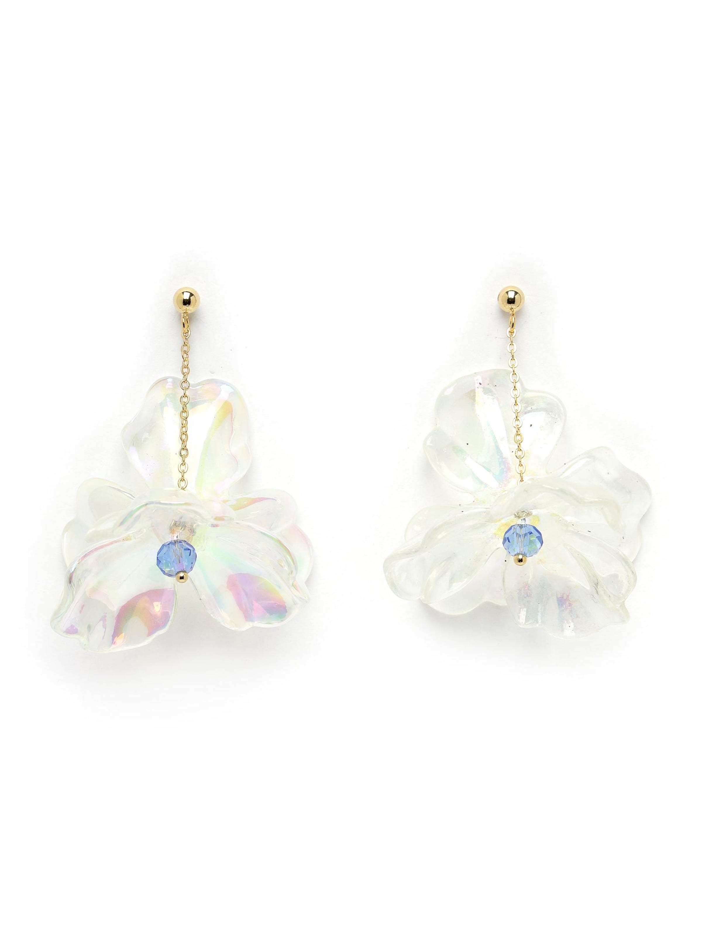 AVANT-GARDE PARIS Boucles d'oreilles 'Ulrikeia' en blanc, Vue avec produit