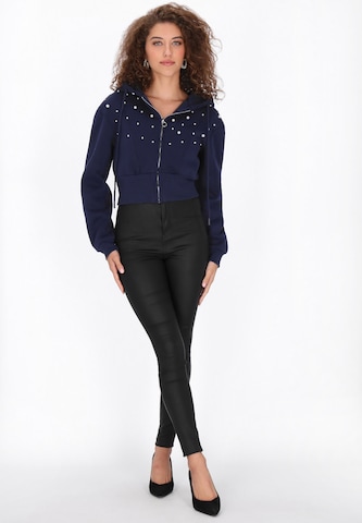 faina - Sudadera con cremallera en azul