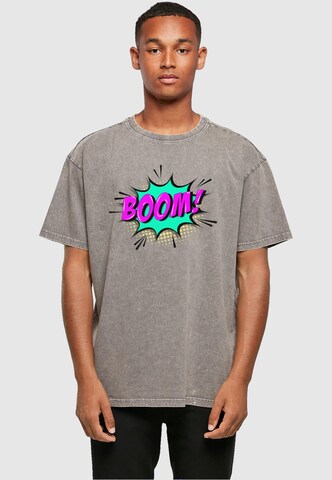 Merchcode Shirt 'BOOM Comic' in Grey: front