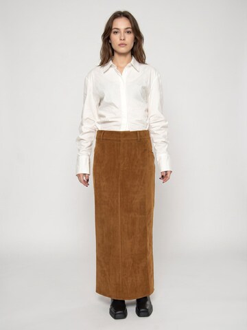 Gonna 'Falda' di wild pony in marrone: frontale
