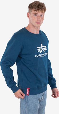 ALPHA INDUSTRIES Sweatshirt 'Basic Logo' in Blue: front