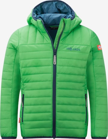TROLLKIDS Outdoor jacket in Green: front