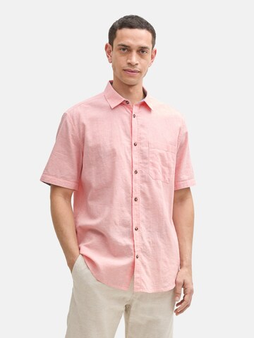 TOM TAILOR Regular fit Button Up Shirt in Red: front