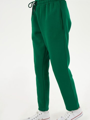 LOUIS LECLER Slimfit Broek 'Elise' in Groen