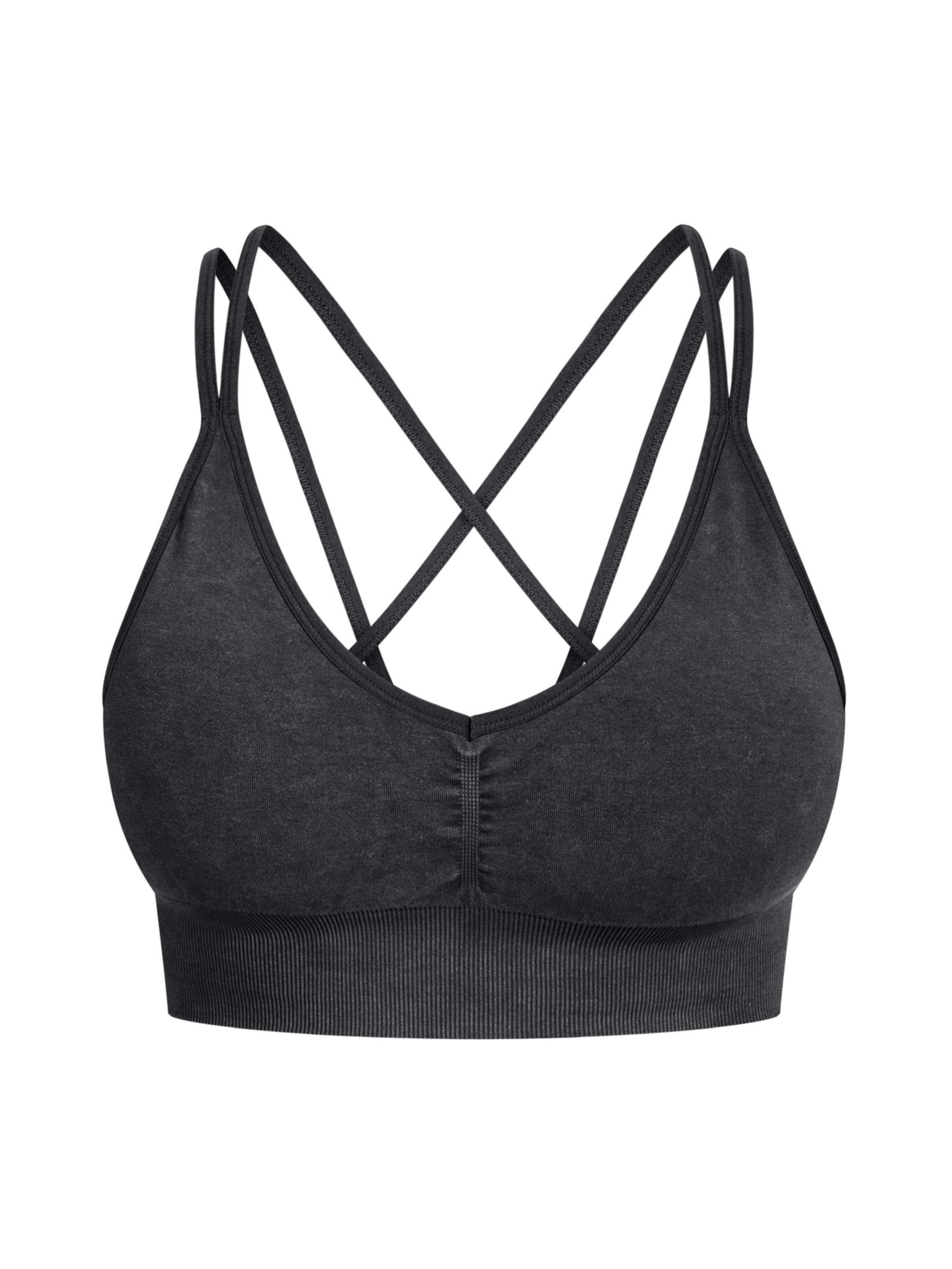 Bustier Haut de sport Smilodox en noir : devant