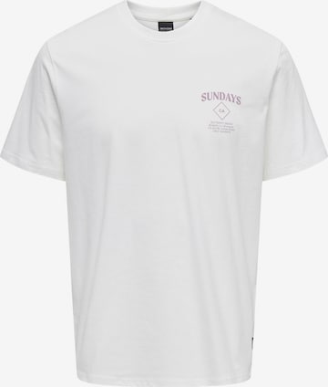 Only & Sons - Camiseta 'KYE' en blanco: frente