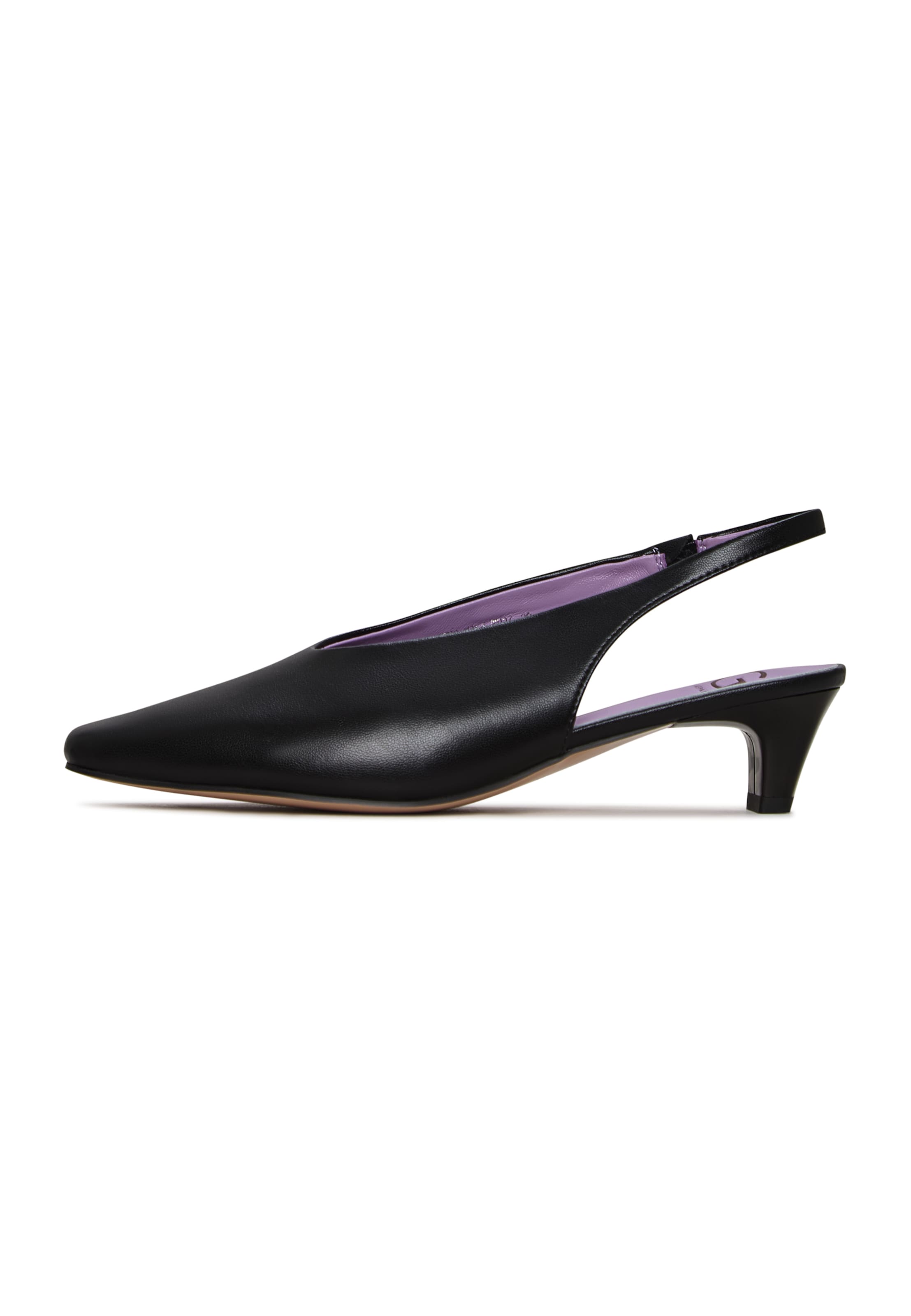 CESARE GASPARI Slingpumps in Zwart: voorkant