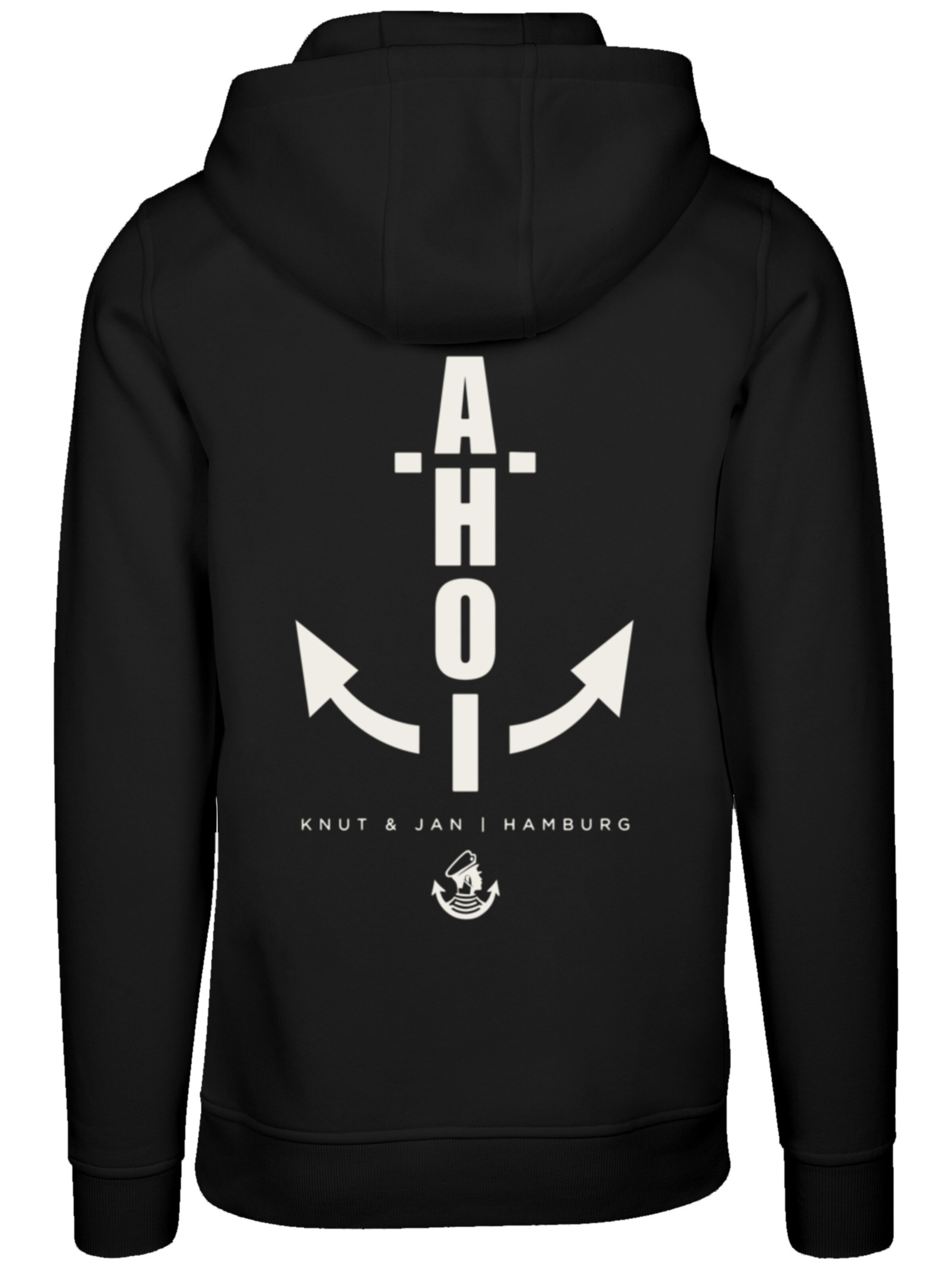 Sweat-shirt 'Ahoi Anker Knut & Jan Hamburg' F4NT4STIC en noir