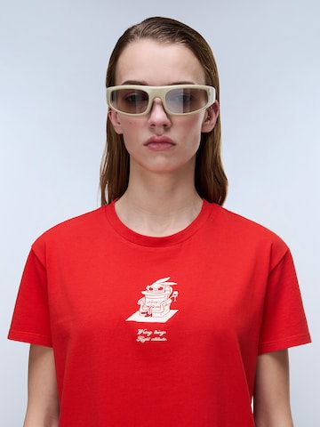 raudona NAPAPIJRI Marškinėliai 'S-ANTIMONY SS W'