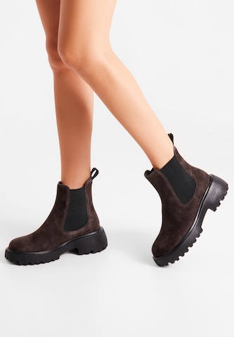 WODEN Chelsea Boots 'Aya' i brun: forside