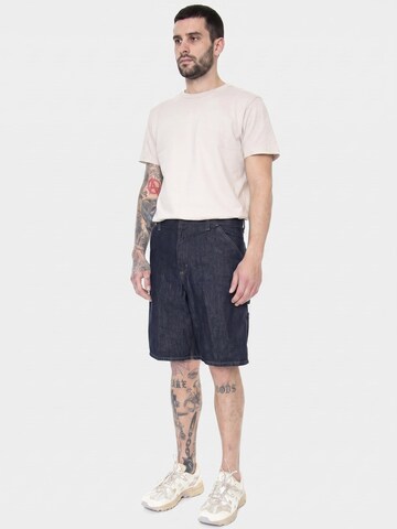 Carhartt WIP Baggy Broek 'Single Knee Short' in Blauw: voorkant