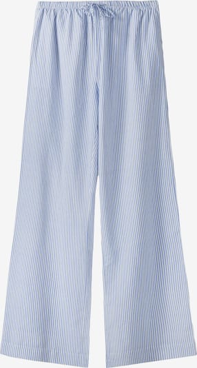 Bershka Pantalon en bleu clair / blanc, Vue avec produit